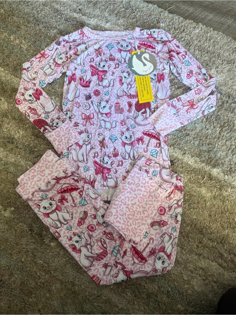 7/8 Sugar Swan Miss Marie 2 Piece Bamboo Pajama *New with Tags*